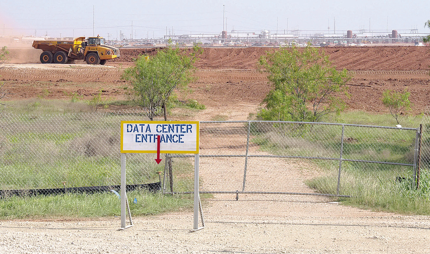 Work continues on the Stargate data center Sunday, April 26, 2026, in Abilene. Jon Shapley for The Texas Tribune