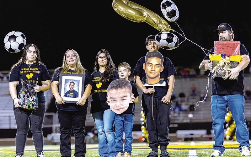 Crandall High School Boys Varsity Soccer Team Honor Fallen Teammate