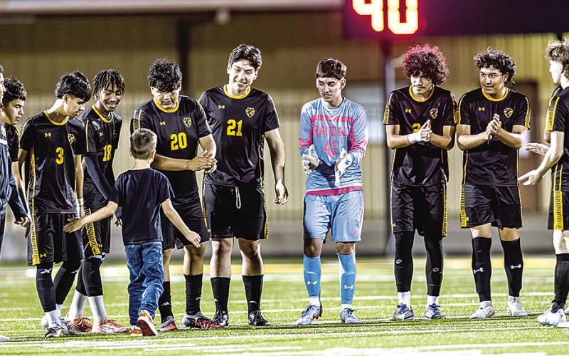 Crandall High School Boys Varsity Soccer Team Honor Fallen Teammate
