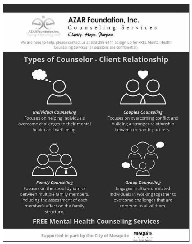 Mesquite Offers Residents Free Mental Health Counseling And Referral Services
