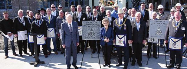 Brooklyn Lodge, Grand Lodge of Texas Host Cornerstone Leveling Ceremony at Griffin Elementary