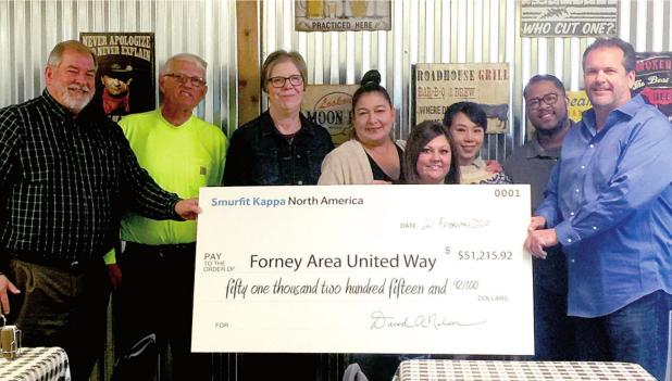 Smurfit Kappa Makes Record-Breaking Donation to Forney Area United Way