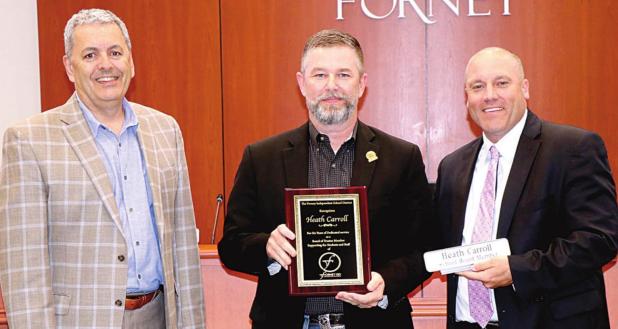 Board of Trustees Recognized Heath Carroll for his Service and Dedication to the District