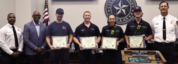 Forney City Council Honor Firefighters and CareFlite Crew for Life-Saving Actions