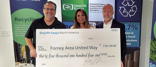 Smurfit Kappa Donates $34,104 to Forney United Way