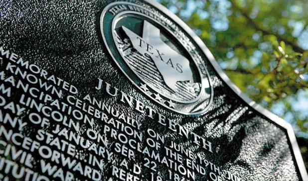 The Juneteenth historic marker