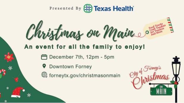 Christmas on Main, Presented by Texas Health, Returns to Historic Downtown Forney