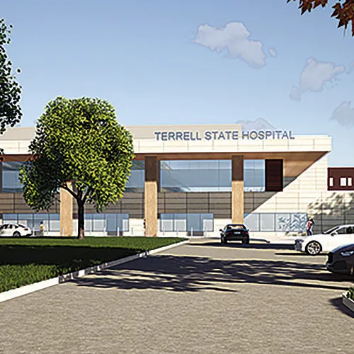 Robins & Morton, Texas Health and Human Services Mark Topping Out for $573 Million Terrell State Hospital