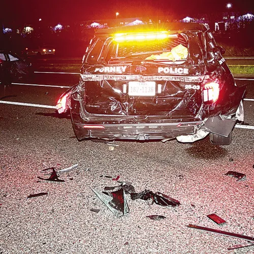 Crash Involving Two Police Vehicles