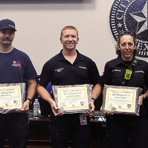 Forney City Council Honor Firefighters and CareFlite Crew for Life-Saving Actions
