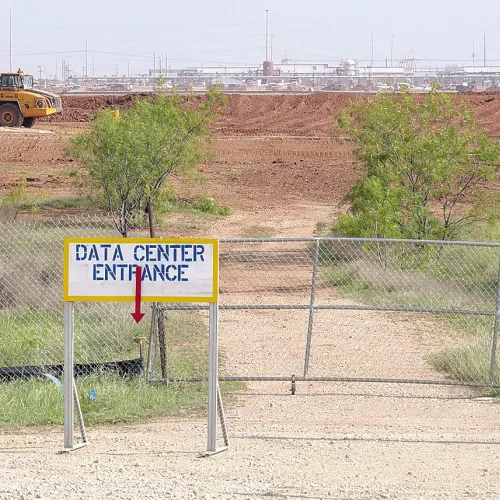 Work continues on the Stargate data center Sunday, April 26, 2026, in Abilene. Jon Shapley for The Texas Tribune